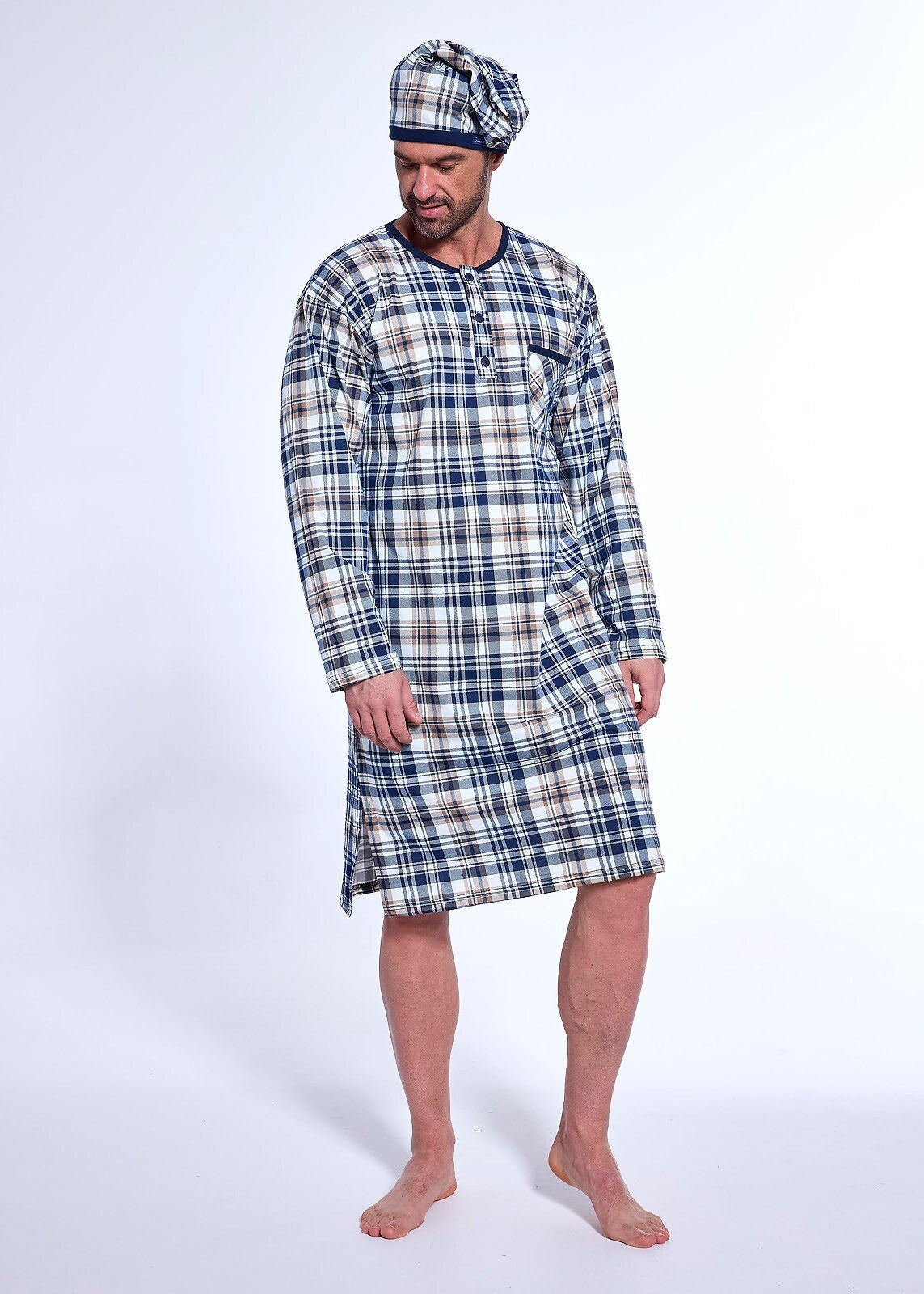 Camicia da notte uomo in 100% cotone - 110/30