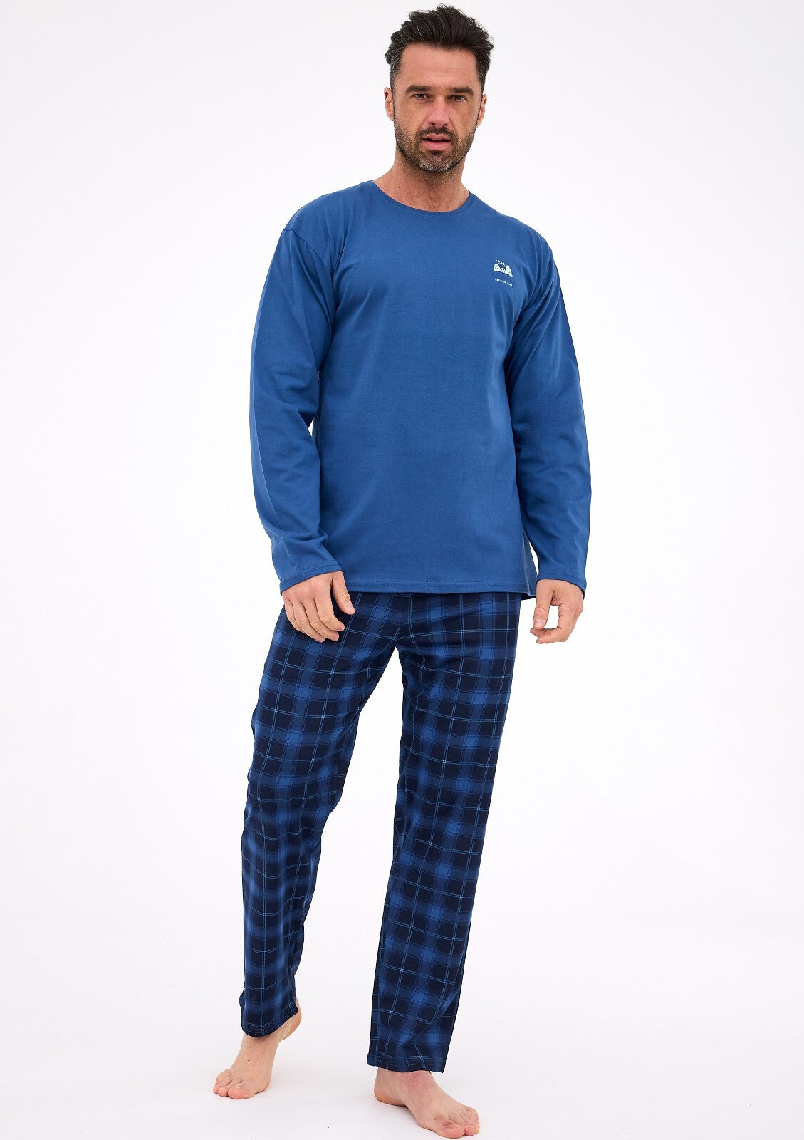 1-Piżama Cornette 124/306 dł/r Denali 2 S-2XL męska jeans-1