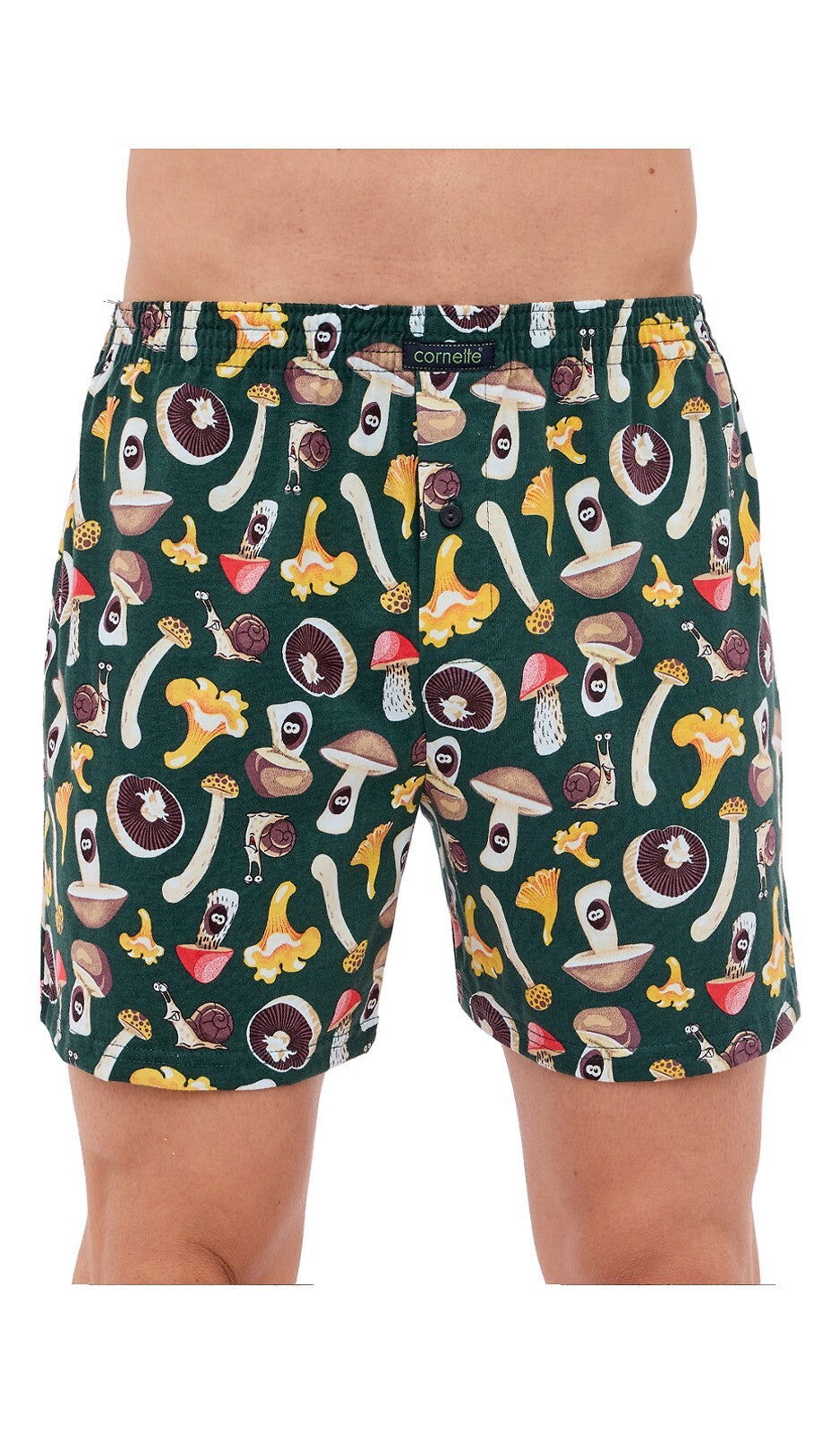 Boxer uomo in 100% cotone di alta qualità classic funghi 165
