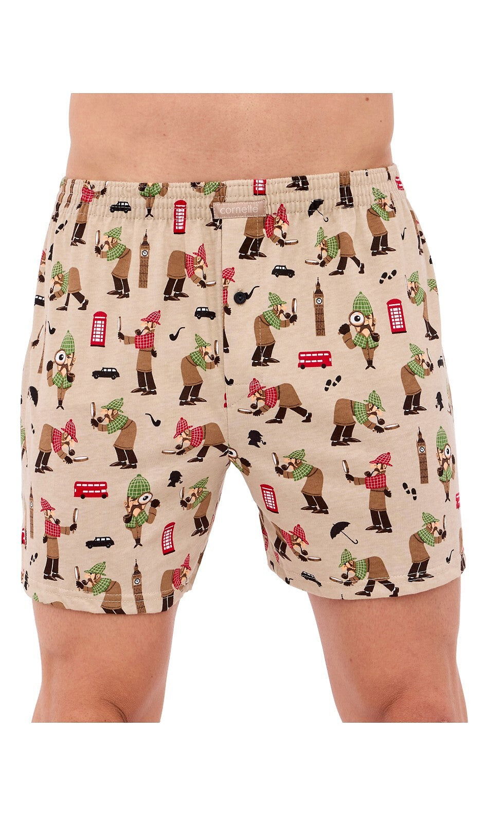 Boxer uomo in 100% cotone di alta qualità classic sherlock