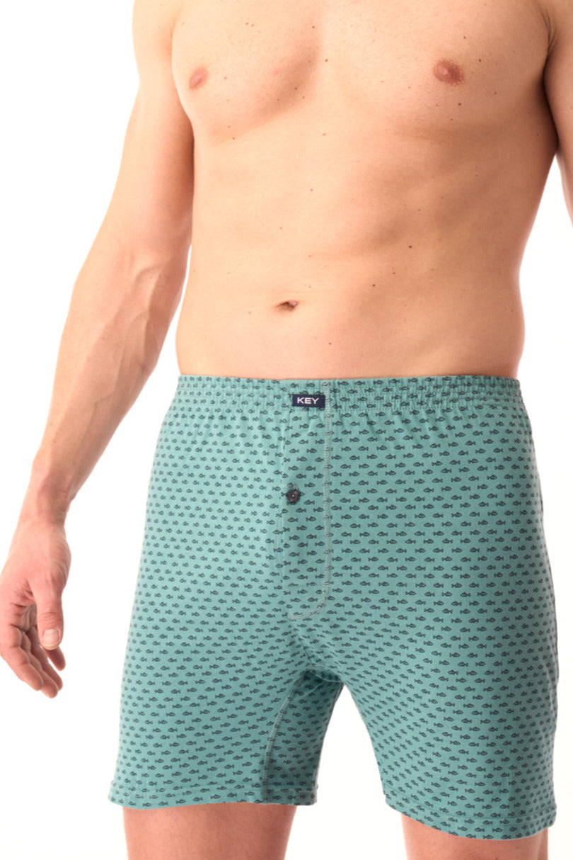 Boxer uomo in cotone con motivo a pesciolini mxc 947