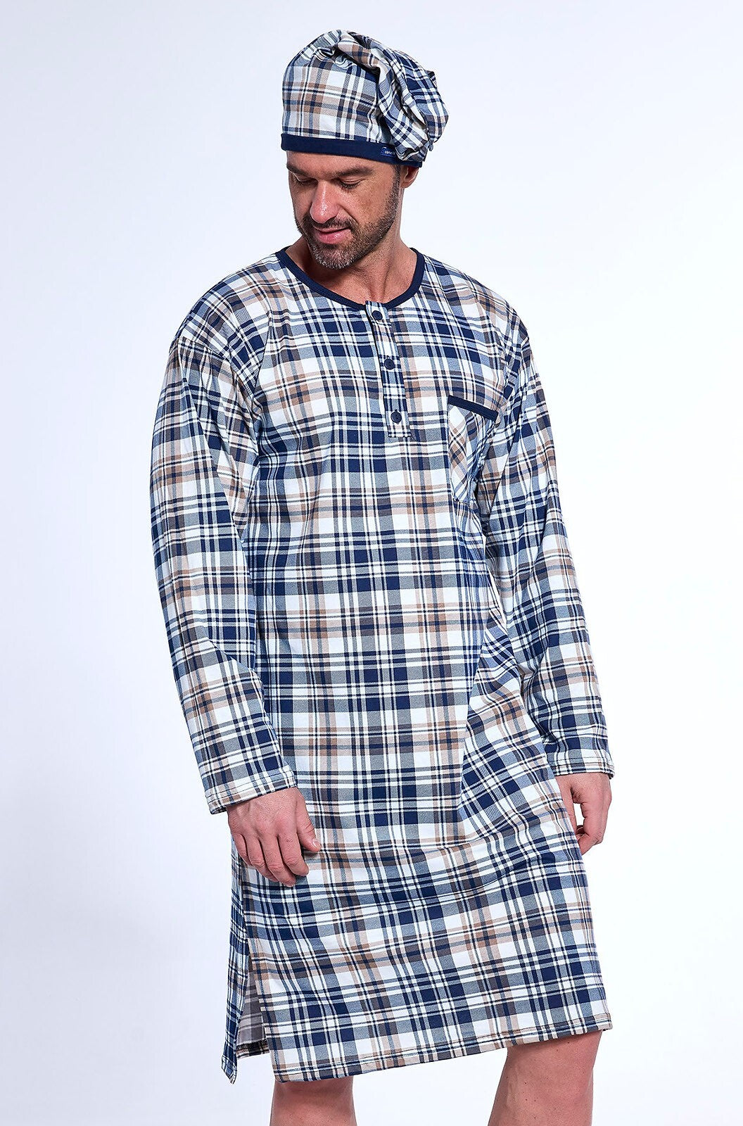 Camicia da notte da uomo in 100% cotone - 110/30