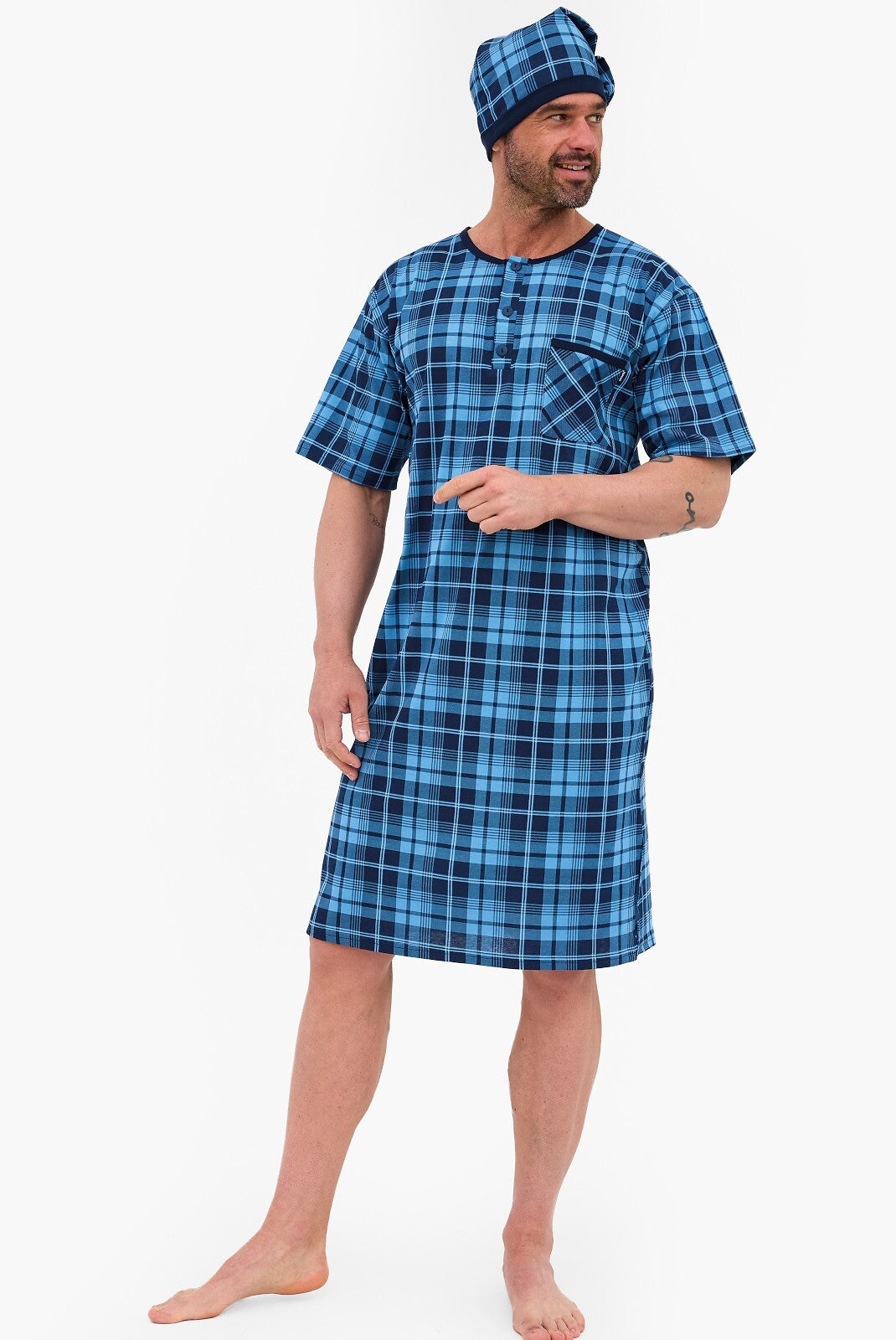 Camicia da notte uomo in cotone di alta qualità - 109/35