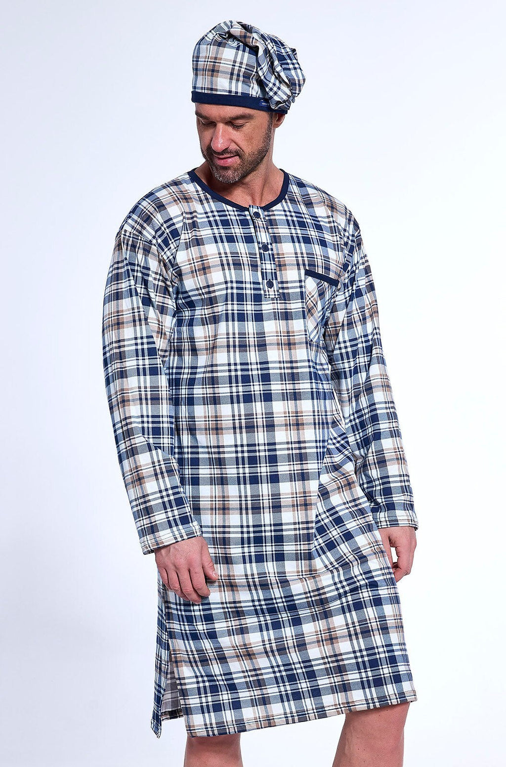 Camicia da notte uomo in 100% cotone - 110/30