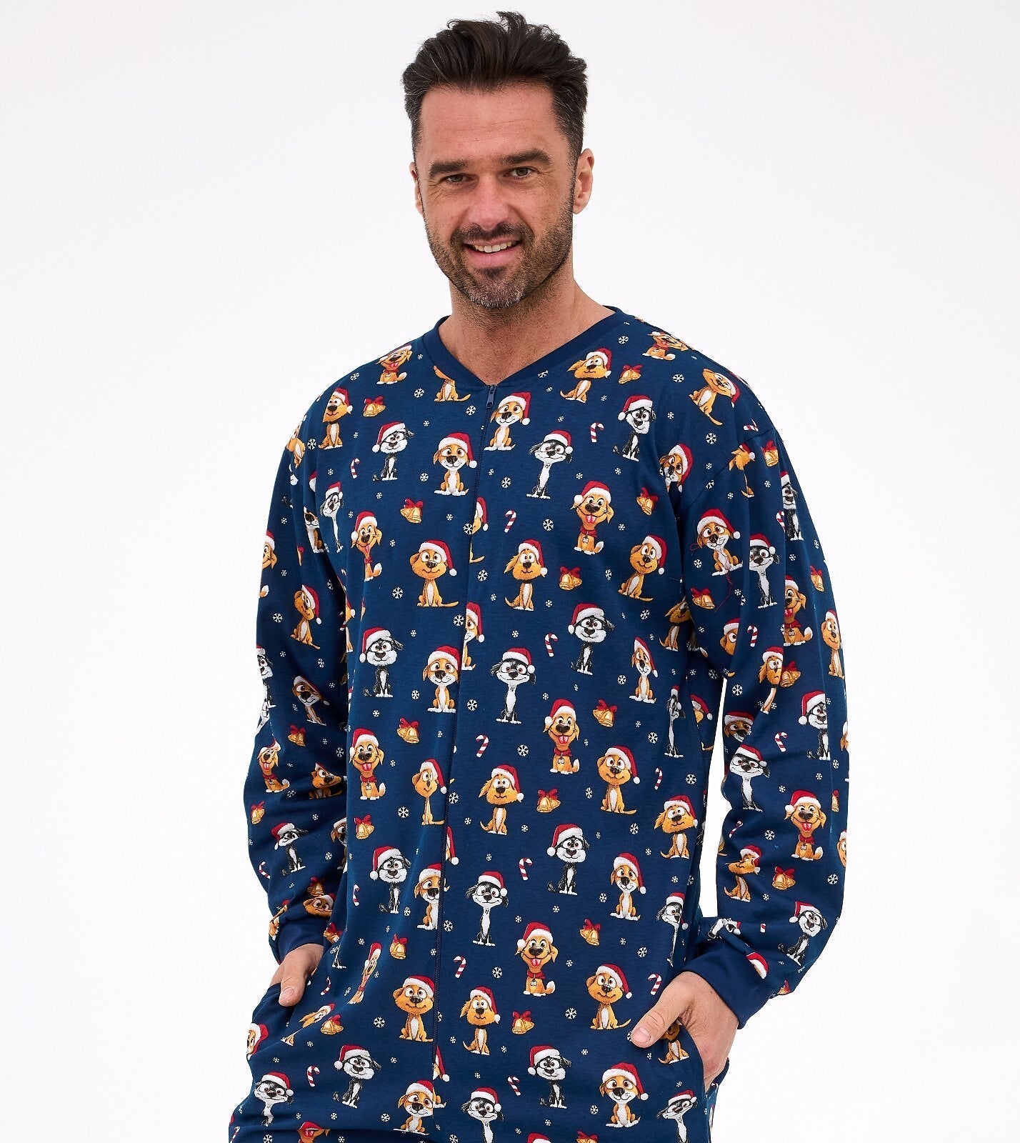Christmas dogs | pigiama intero - tuta intera da uomo
