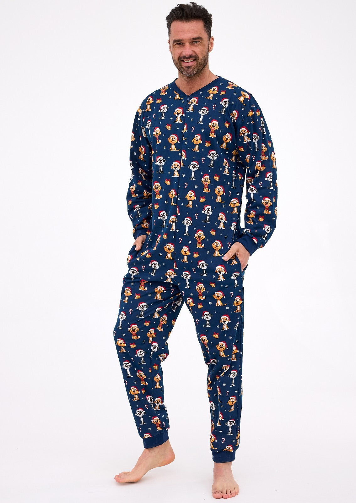 Christmas dogs | pigiama intero - tuta intera da uomo