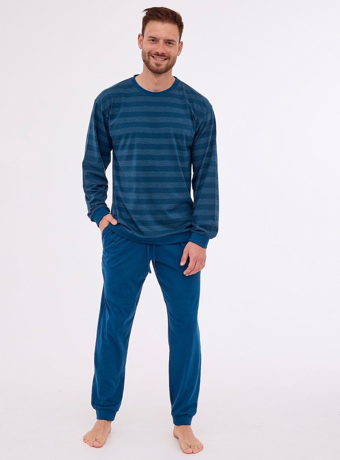 Pigiama da uomo in coton elasticizzato loose