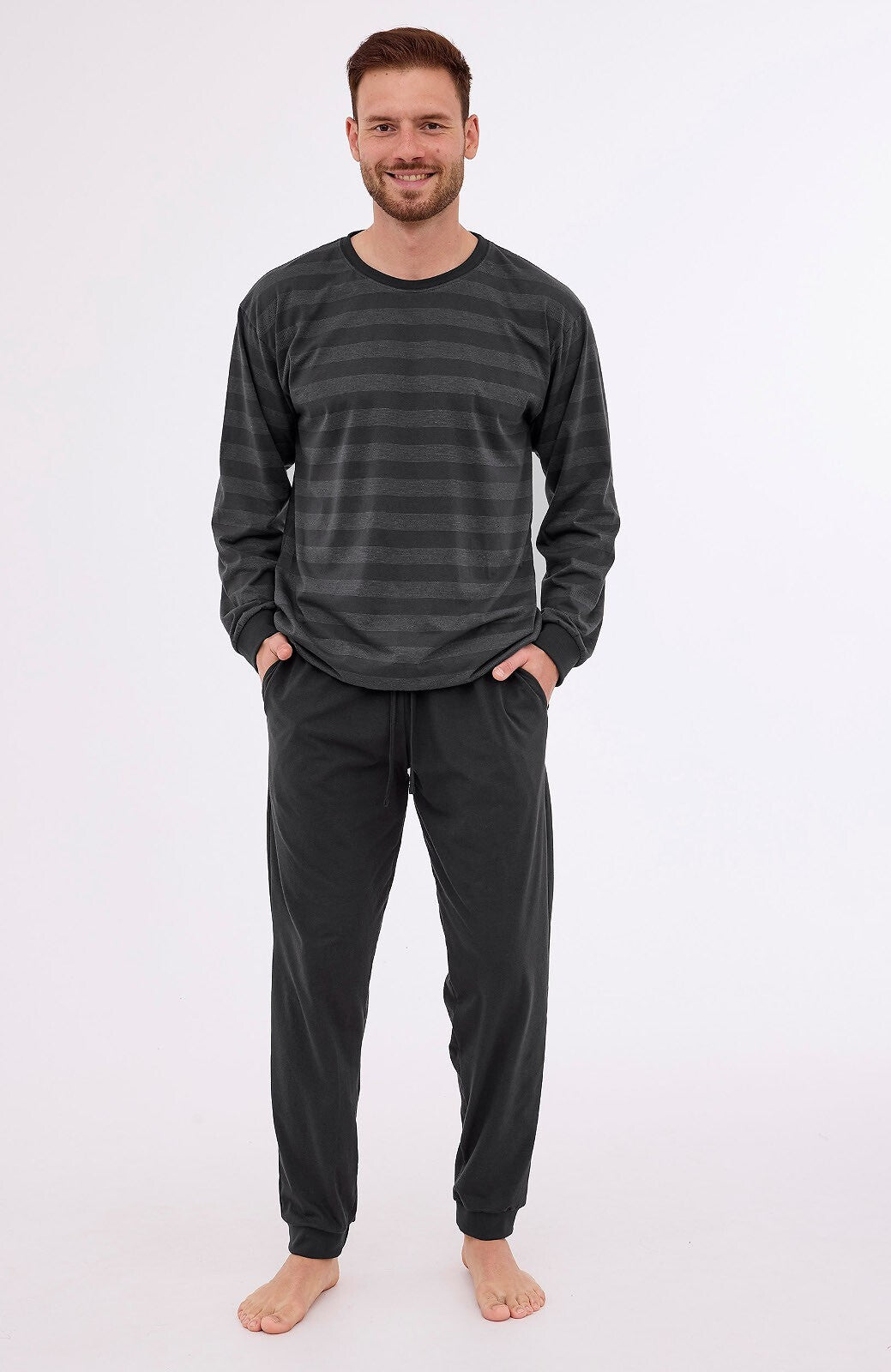 Pigiama da uomo in coton elasticizzato - loose