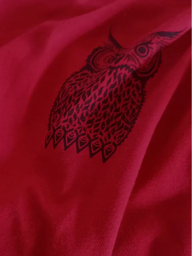 Pigiama uomo in cotone con stampa gufo e pantaloni flanella