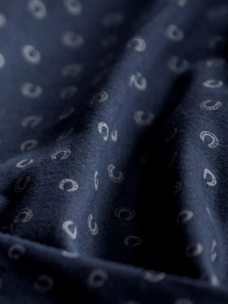 Pigiama uomo in cotone con stampa e pantaloni a fantasia