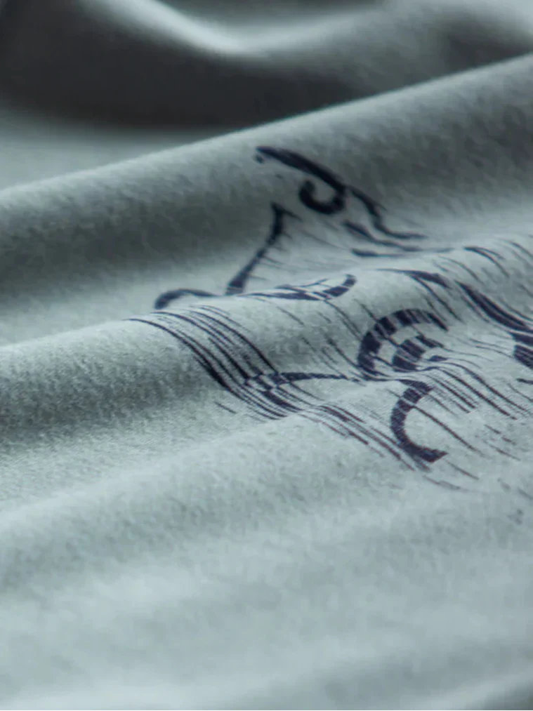 Pigiama uomo in cotone con stampa e pantaloni a fantasia