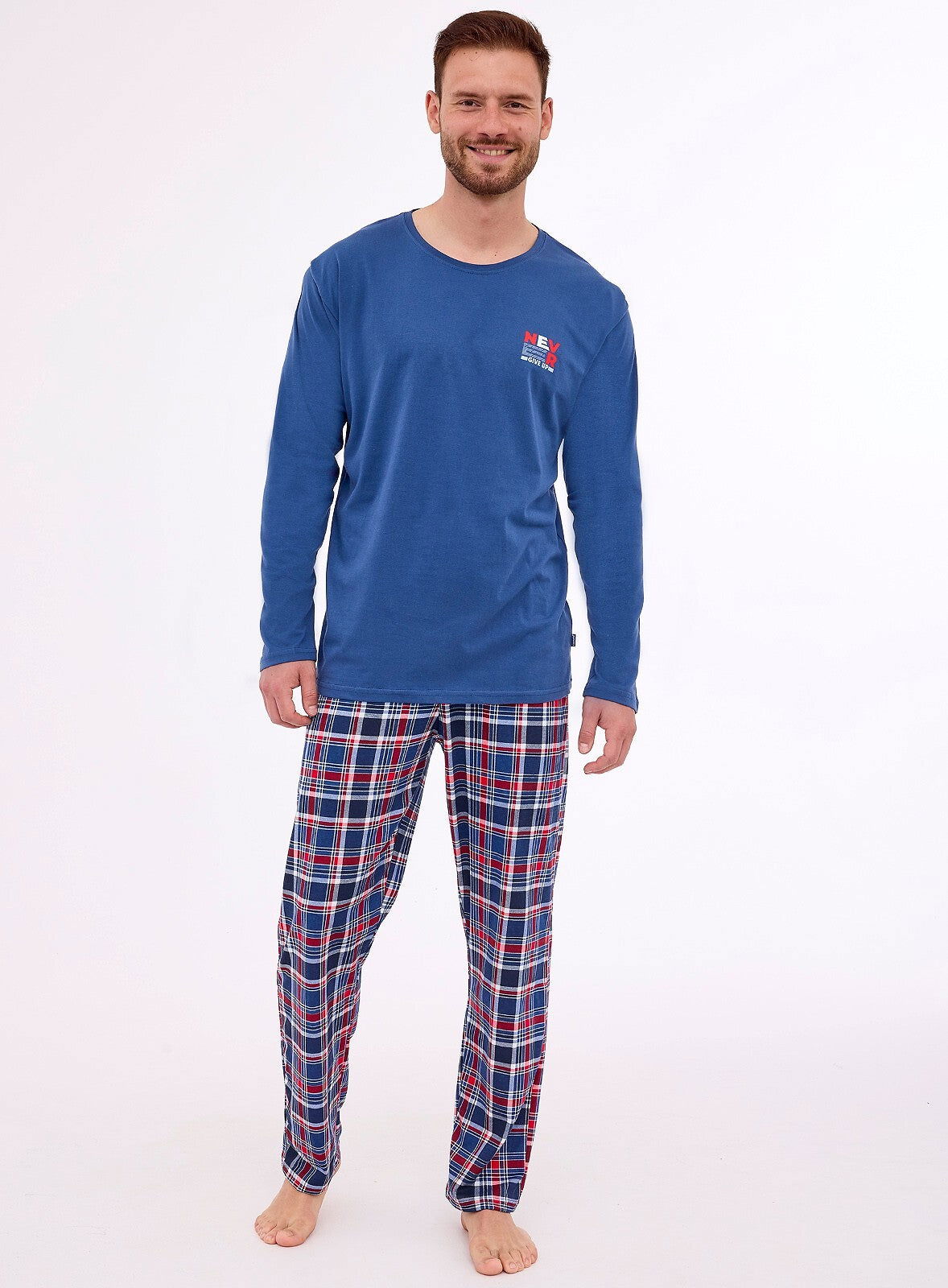 Pigiama uomo in cotone 100% cotone evergreen never 124/271