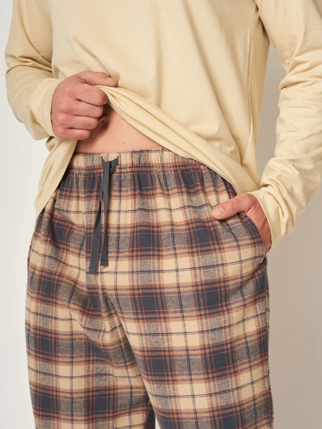 Pigiama uomo in cotone e flanella - mns 403