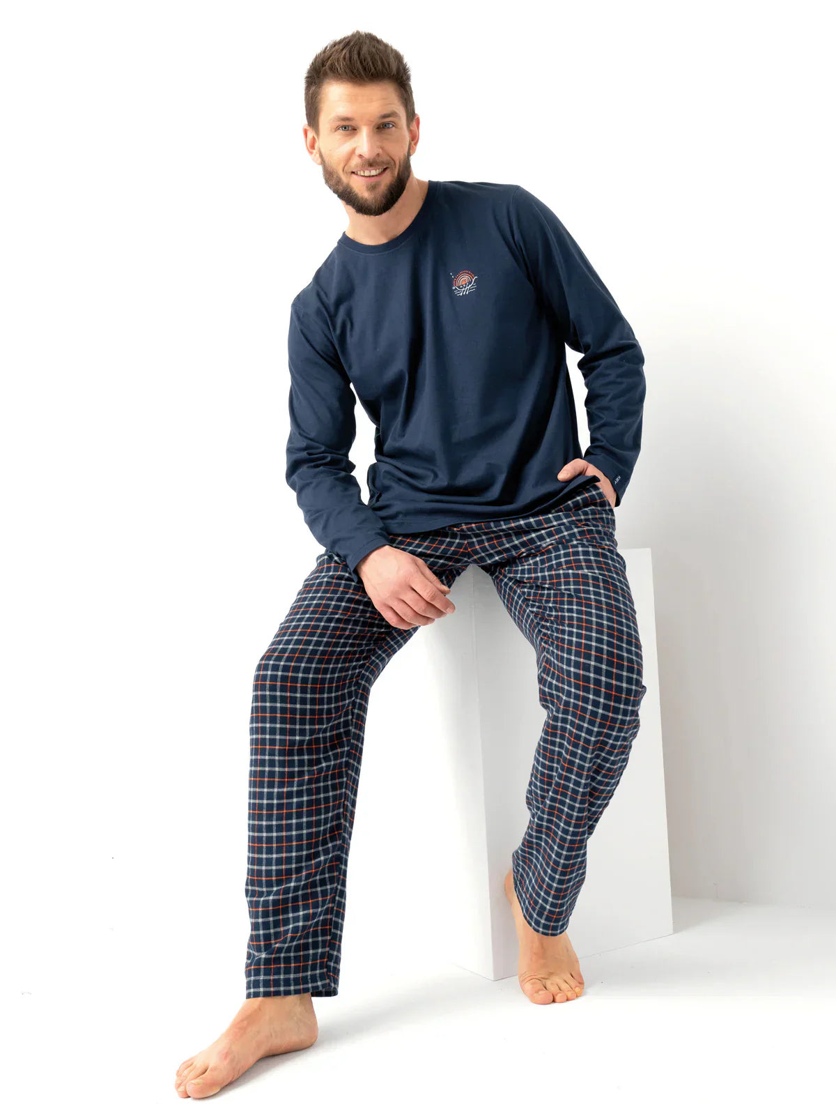 Pigiama uomo in flanella di cotone | mns 481